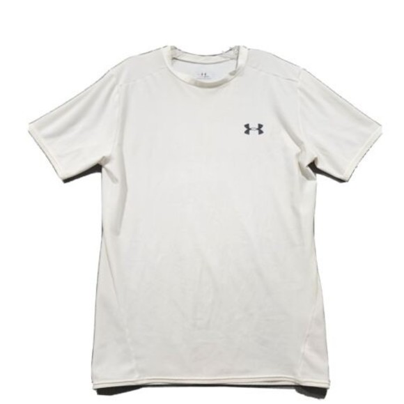 Under Armour Polo Shirt Mens 2XL White TShirt HeatGear Short Sleeve - Picture 1 of 16